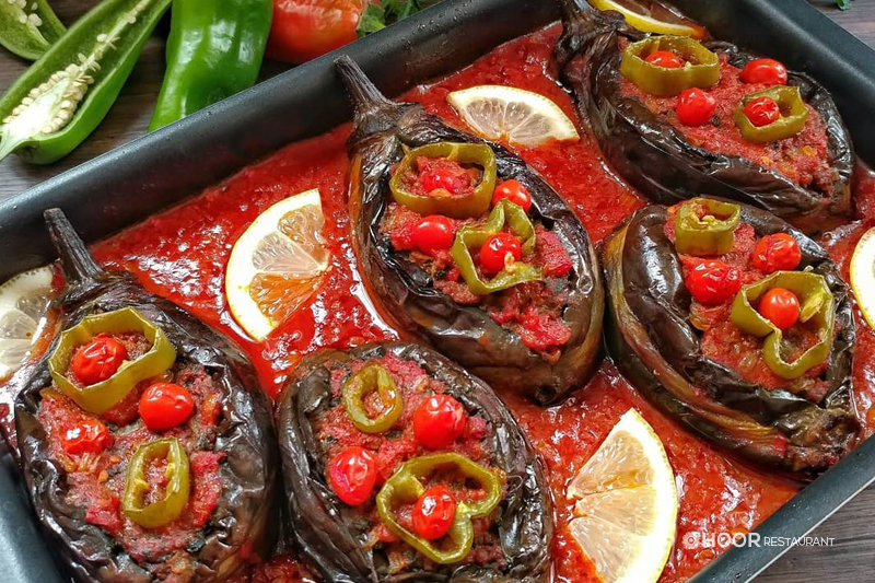 طرز تهیه خوراک گوشت و بادمجان ترکیه ای